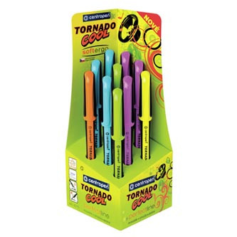 Centropen, sada Tornado 4775, modrý, 10ks, 0.3mm, zmizíkovateľný, COOL, stojan