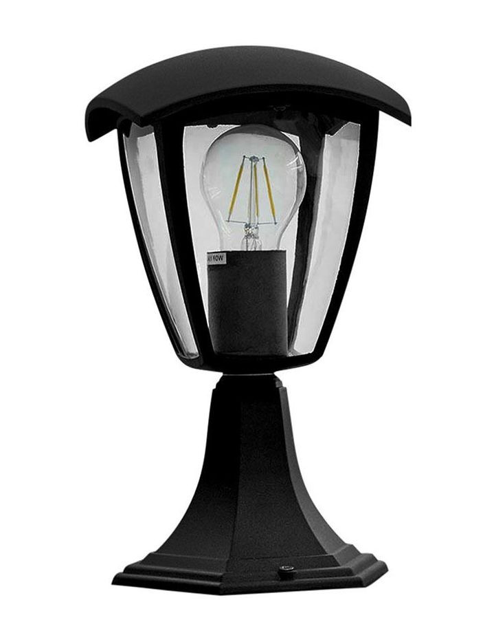 LED Solution Čierna záhradná lampa pre LED žiarovku E27 29cm