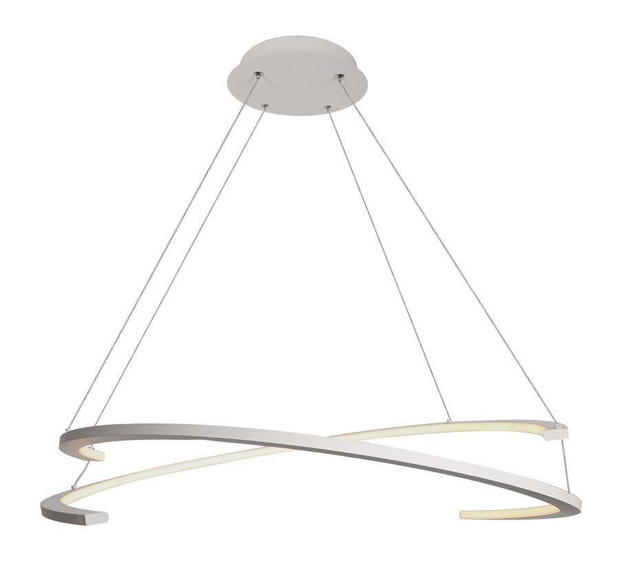 LED Solution Biele závesné LED svietidlo dizajnové 84cm 48W stmievateľné Farba svetla: Teplá biela