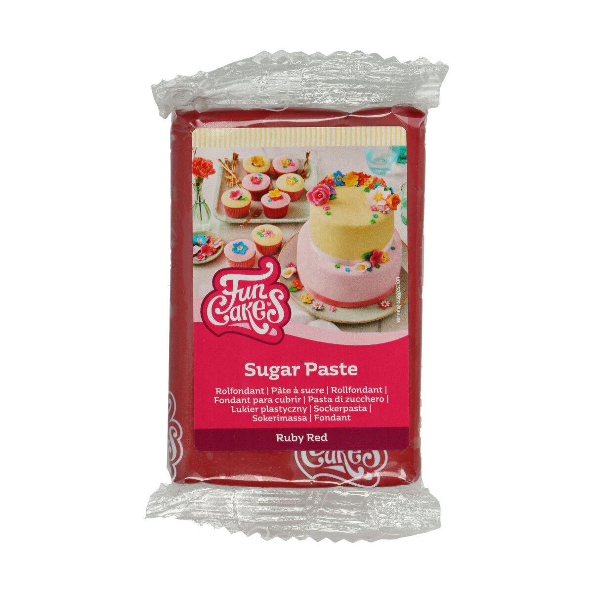 Funcakes Rolovaný fondant - Ruby Red červený 250 g