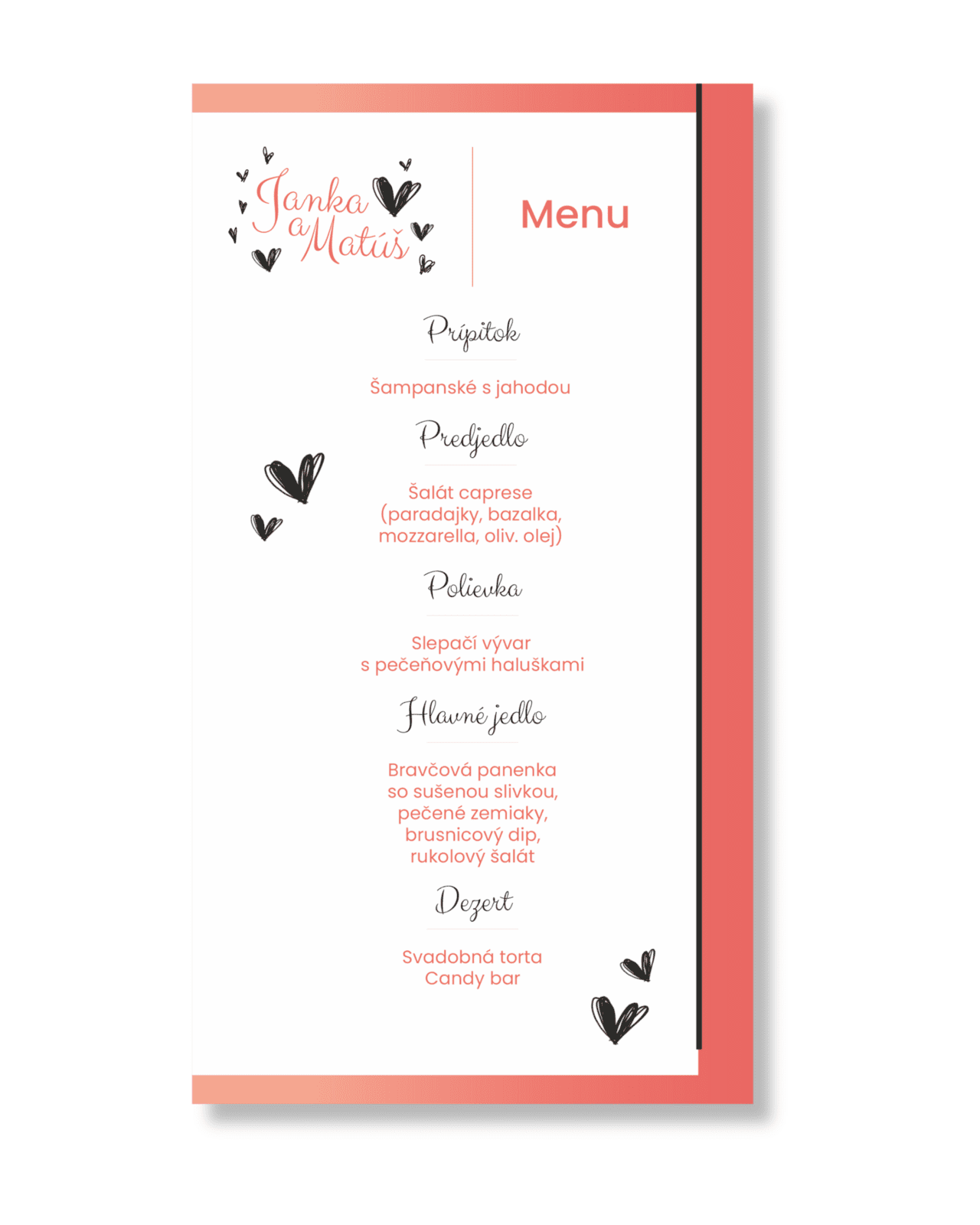 Personal Menu - Srdiečko Zvoľte množstvo: od 1 ks do 10 ks