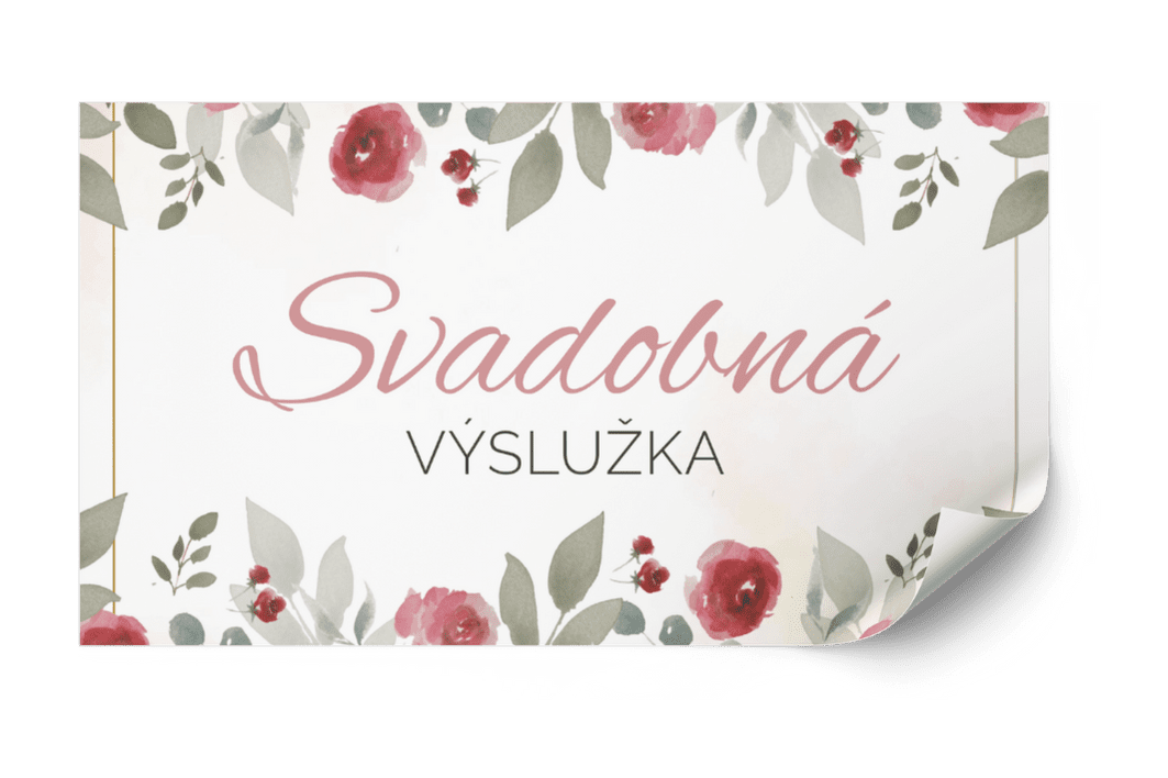 Personal Nálepka na výslužku - Vintage Rose Zvoľte množstvo: od 20 ks do 40 ks