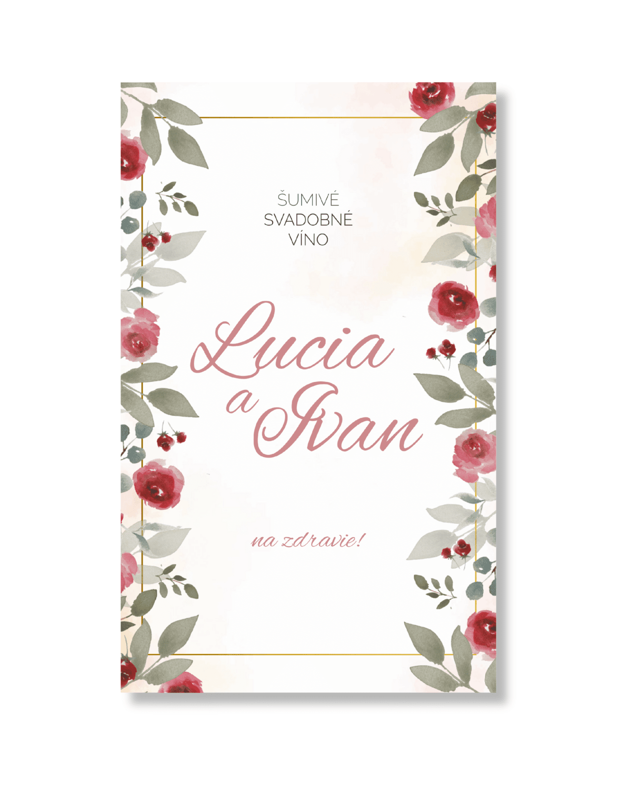 Personal Etiketa na fľašu - Vintage Rose Zvoľte množstvo: od 15 ks do 30 ks