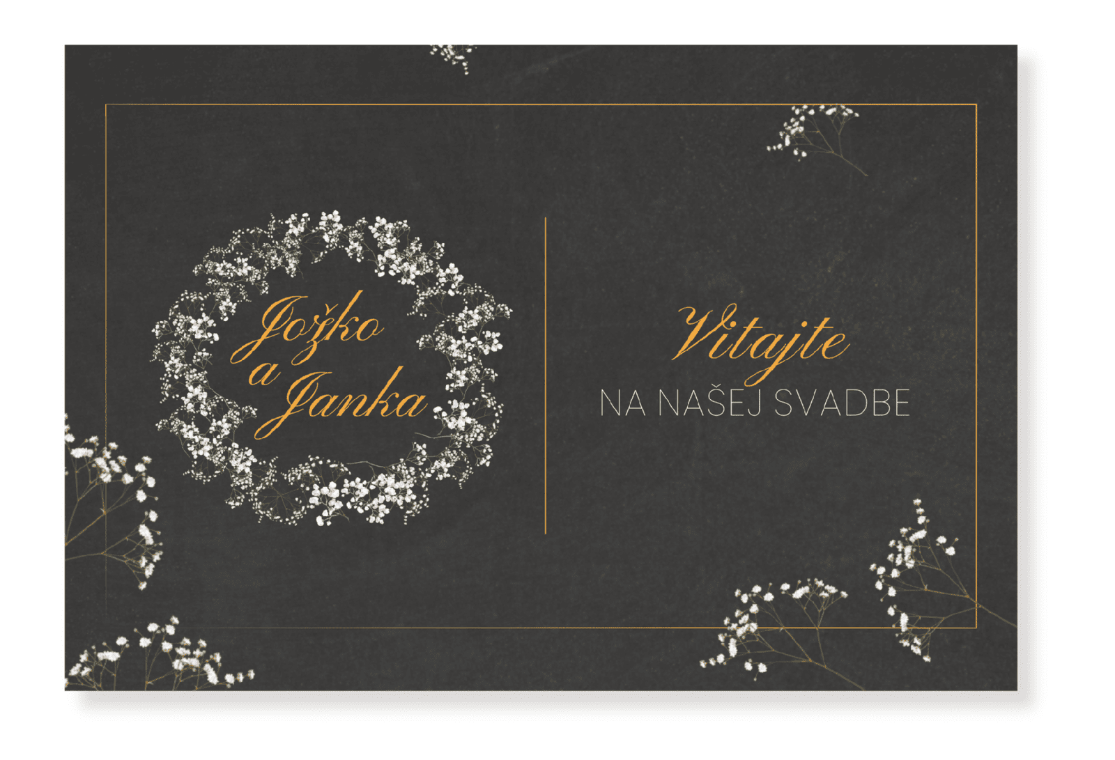 Personal Uvítacia tabuľa - Čierna Elegancia