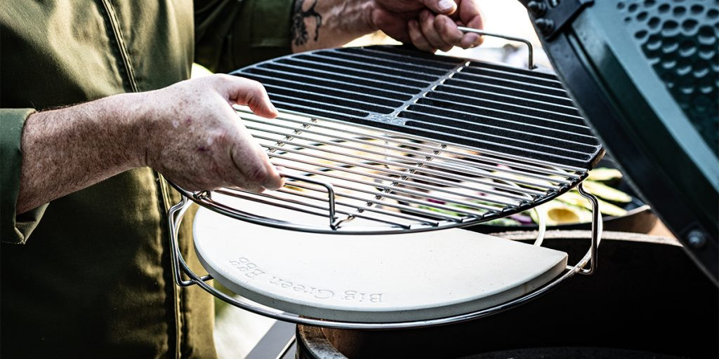 Liatinová grilovacia doska CONVEGGTOR L, polkruhová, Big Green Egg