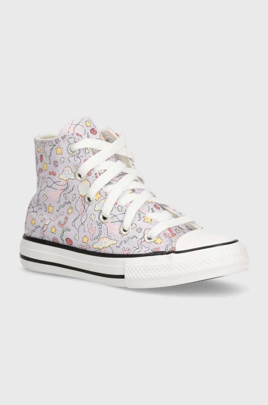 Detské tenisky Converse CHUCK TAYLOR ALL STAR fialová farba, A03578C