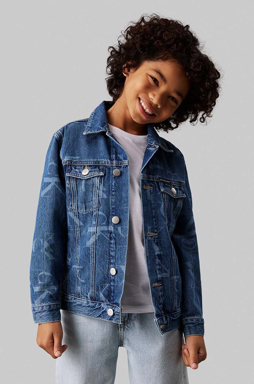 Detská rifľová bunda Calvin Klein Jeans IB0IB02167