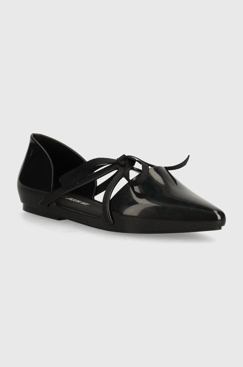 Baleríny Melissa MELISSA POINTY STRIPE + JASON WU AD čierna farba, M 33435 1003