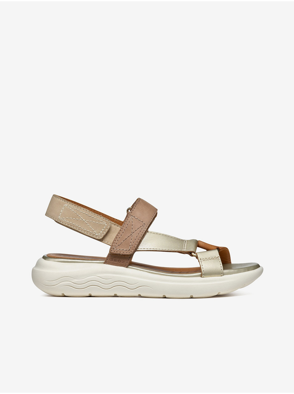 Hnedé dámske semišové sandálky Geox Spherica EC5W