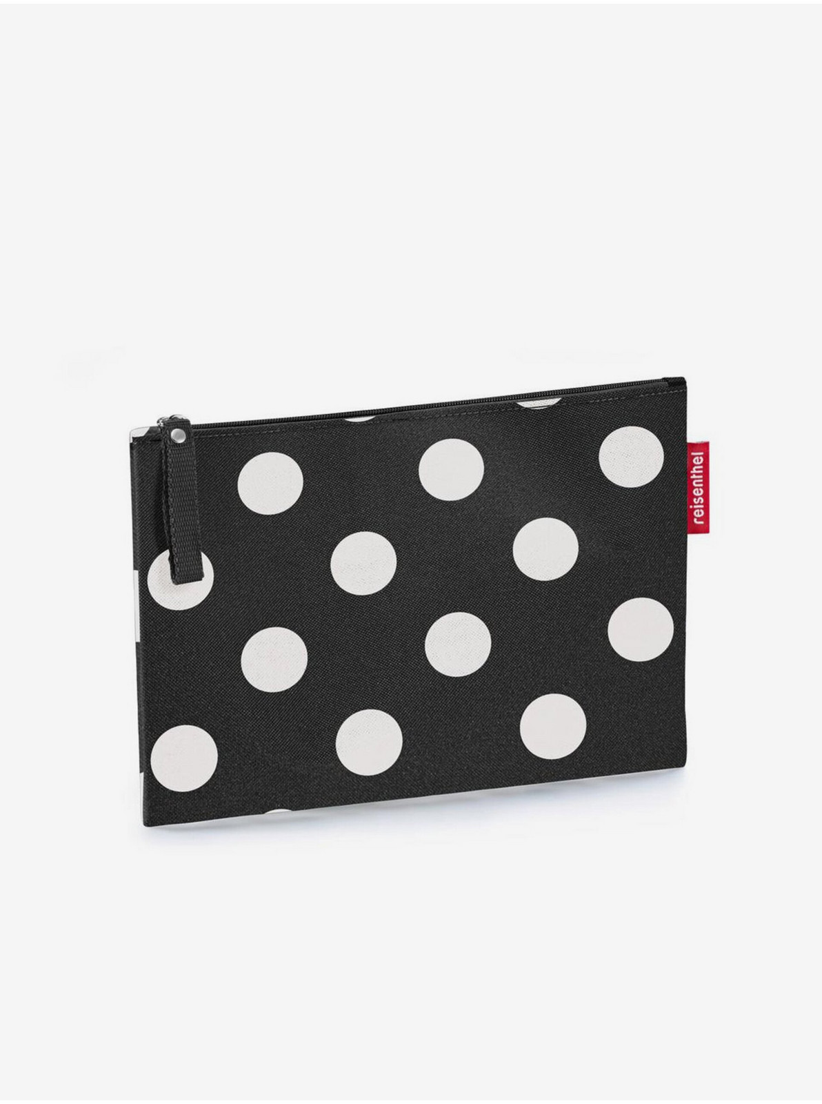 Čierna dámska kozmetická taška s bodkami Reisenthel Case 1 Dots White