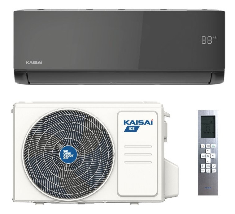 Set nástennej klimatizácie KAISAI ICE BLACK 3,5 kW KLB-12HRHI+KLWB-12HRHO