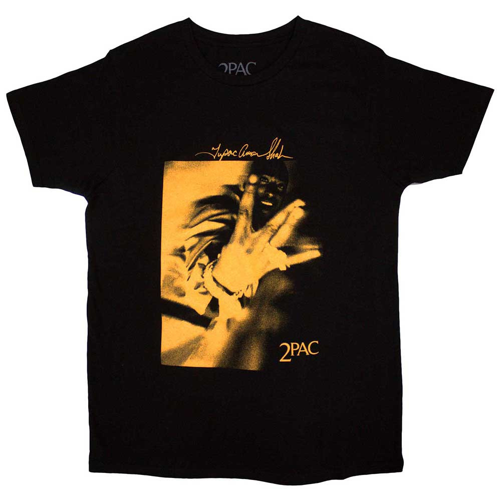 2Pac tričko Fingers Orange Tone Čierna S