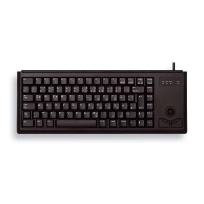 CHERRY klávesnica G84-4400, trackball, ultraľahká, USB, EU, čierna