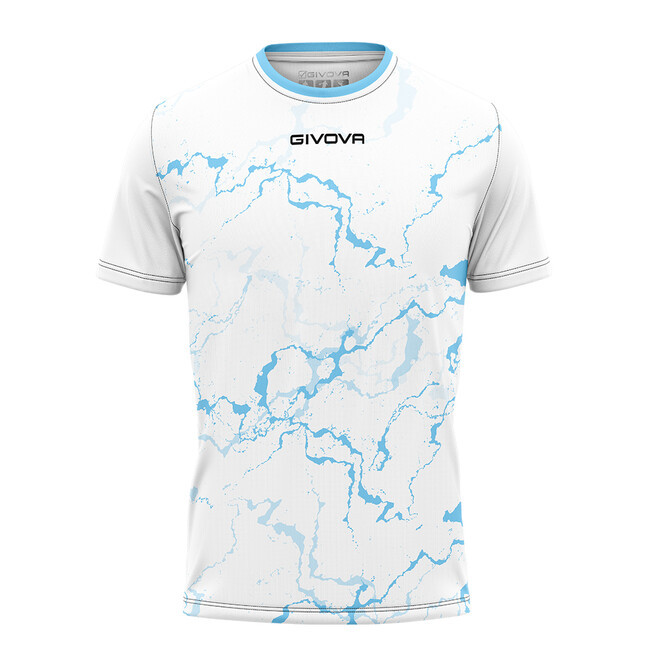 SHIRT GRAFITE INTERLOCK BIANCO/CELESTE Tg. L