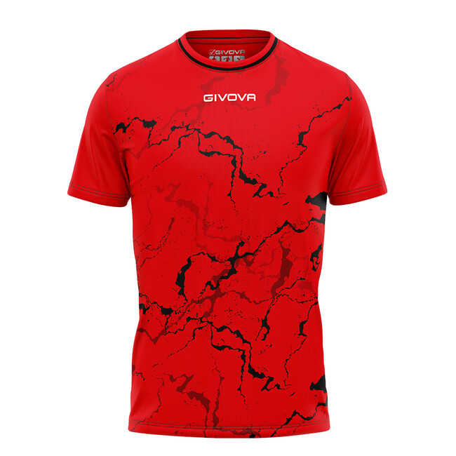 SHIRT GRAFITE INTERLOCK ROSSO/NERO Tg. L