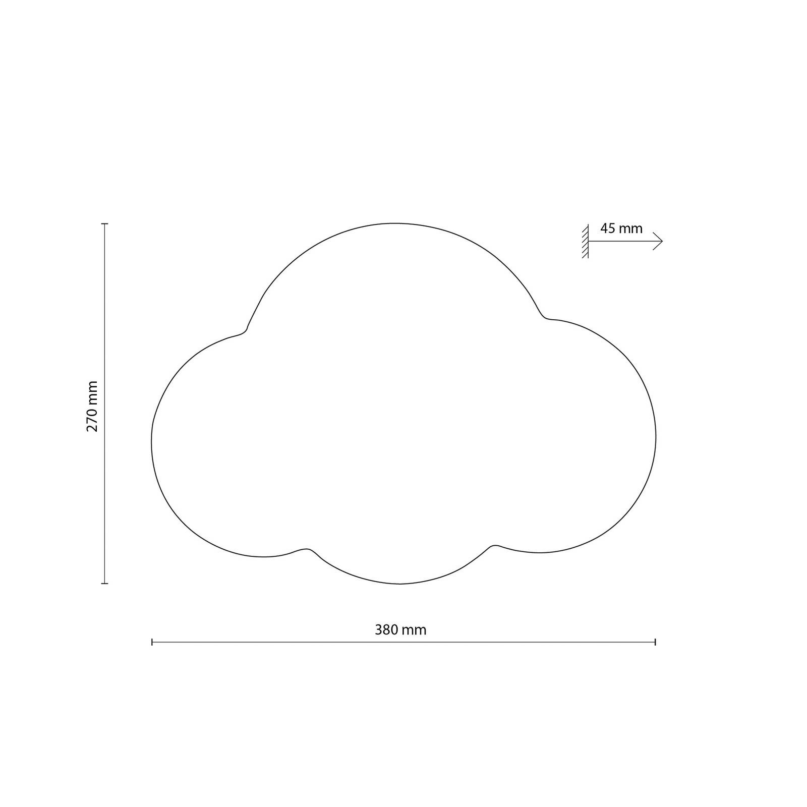 Nástenné svietidlo Cloud, béžová farba, oceľ, nepriame svetlo, 38 x 27 cm