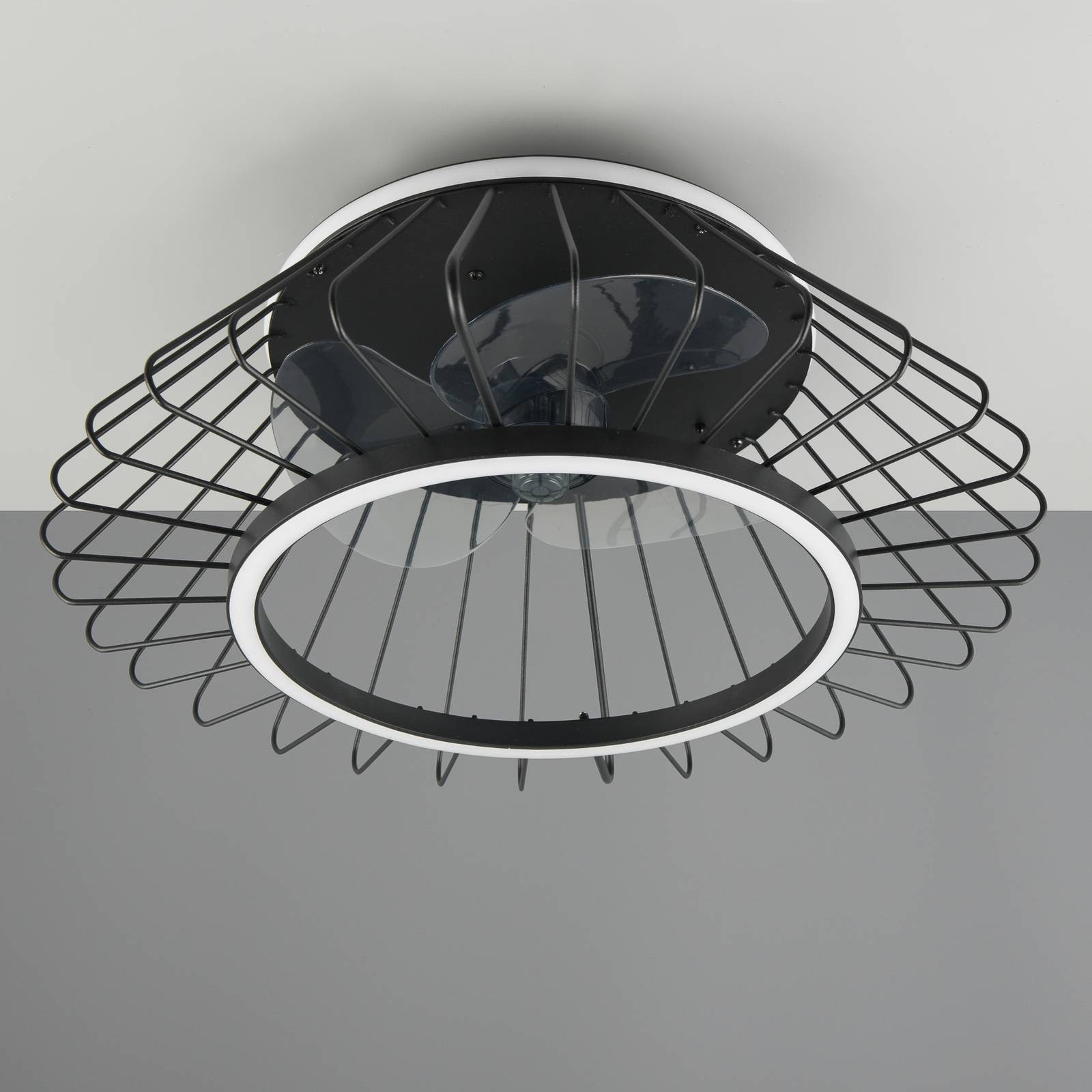 LED stropný ventilátor Karlsborg, tichý, Ø 50 cm, CCT, FB
