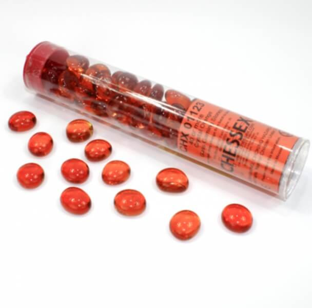 Chessex Chessex Gaming Glass Stones in Tube Orange (žetóny) - 40 ks