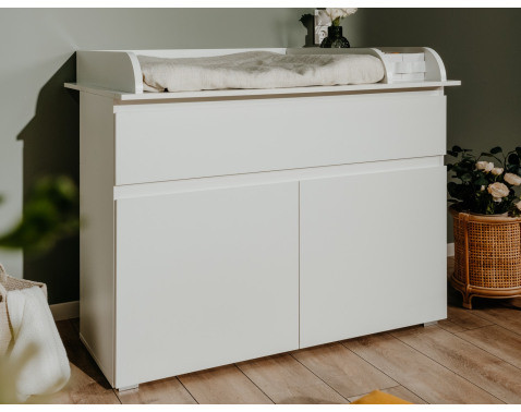 Skrinka s prebaľovacím pultom Image, biela%