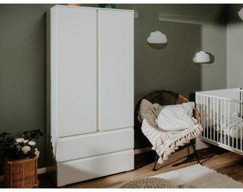 Šatníková skriňa Image, 80 cm, biela%