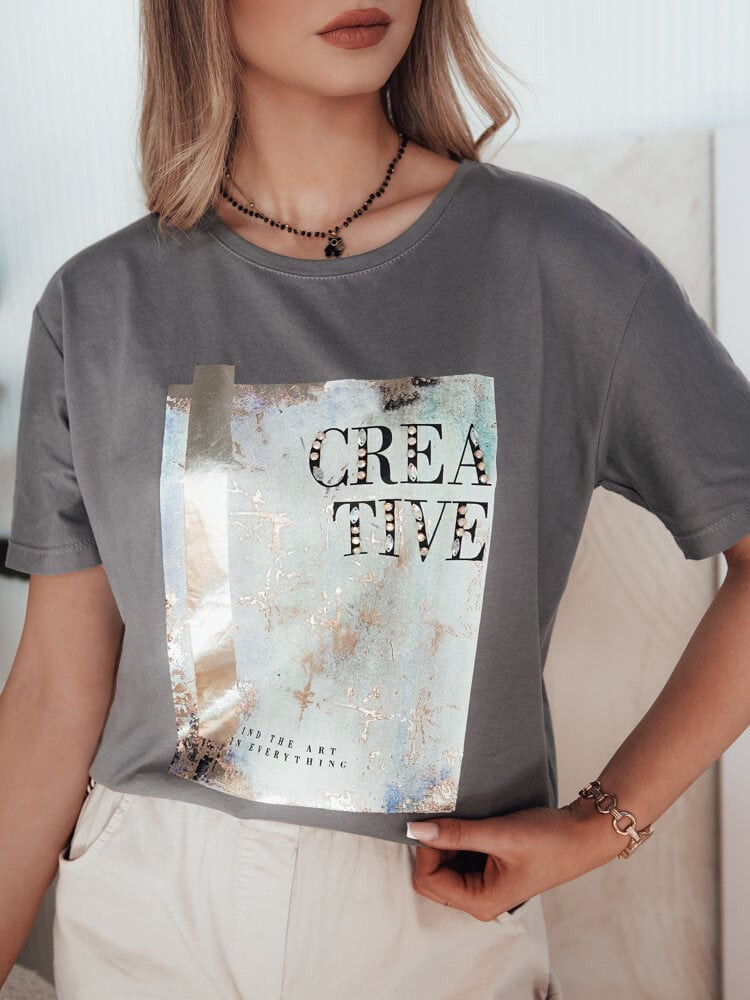 CREATIVE women's T-shirt brown Dstreet