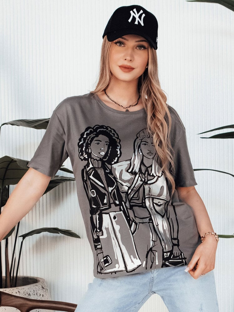 COMIS women's T-shirt dark grey Dstreet