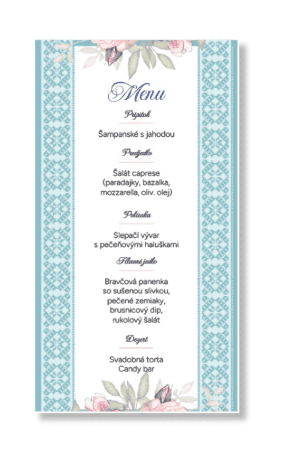 Personal Menu - Rustic Zvoľte množstvo: od 1 ks do 10 ks