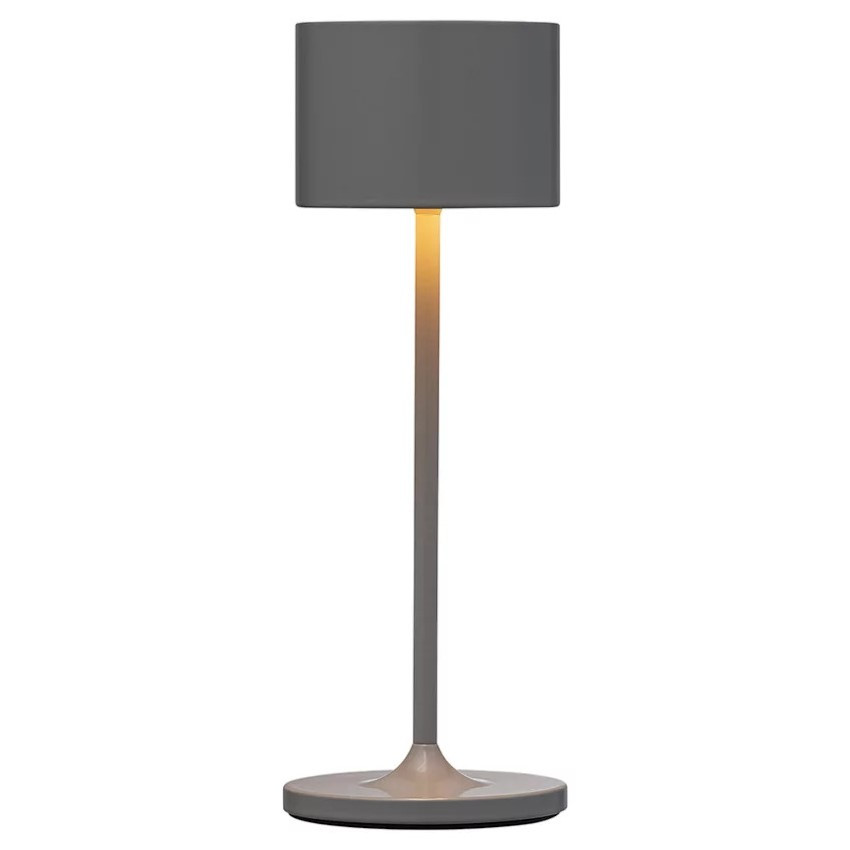 Prenosná stolová lampa FAROL MINI 19,5 cm, LED, teplá sivá, hliník, Blomus