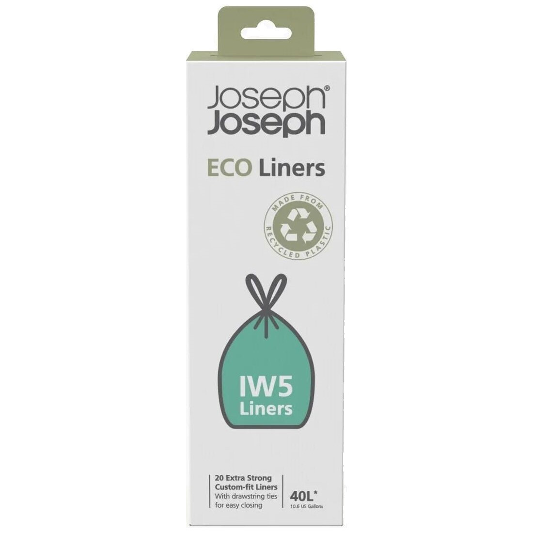 Vrecia na odpadky TITAN 20 / PORTA IW5 ECO LINERS 30133 40 l, 20 ks, extra silné, Joseph Joseph