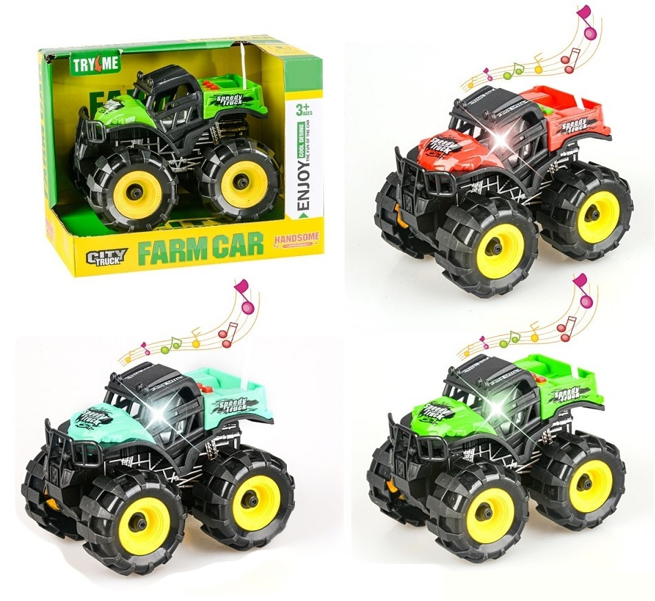 Auto terénne s efektmi 14cm - červená