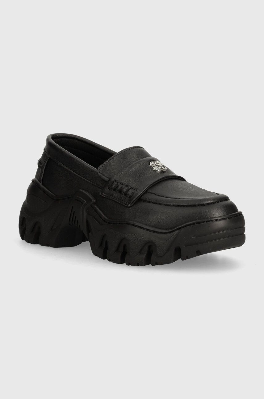 Mokasíny Rombaut BOCCACCIO II LOAFER dámske, čierna farba, na platforme, W23-B-024