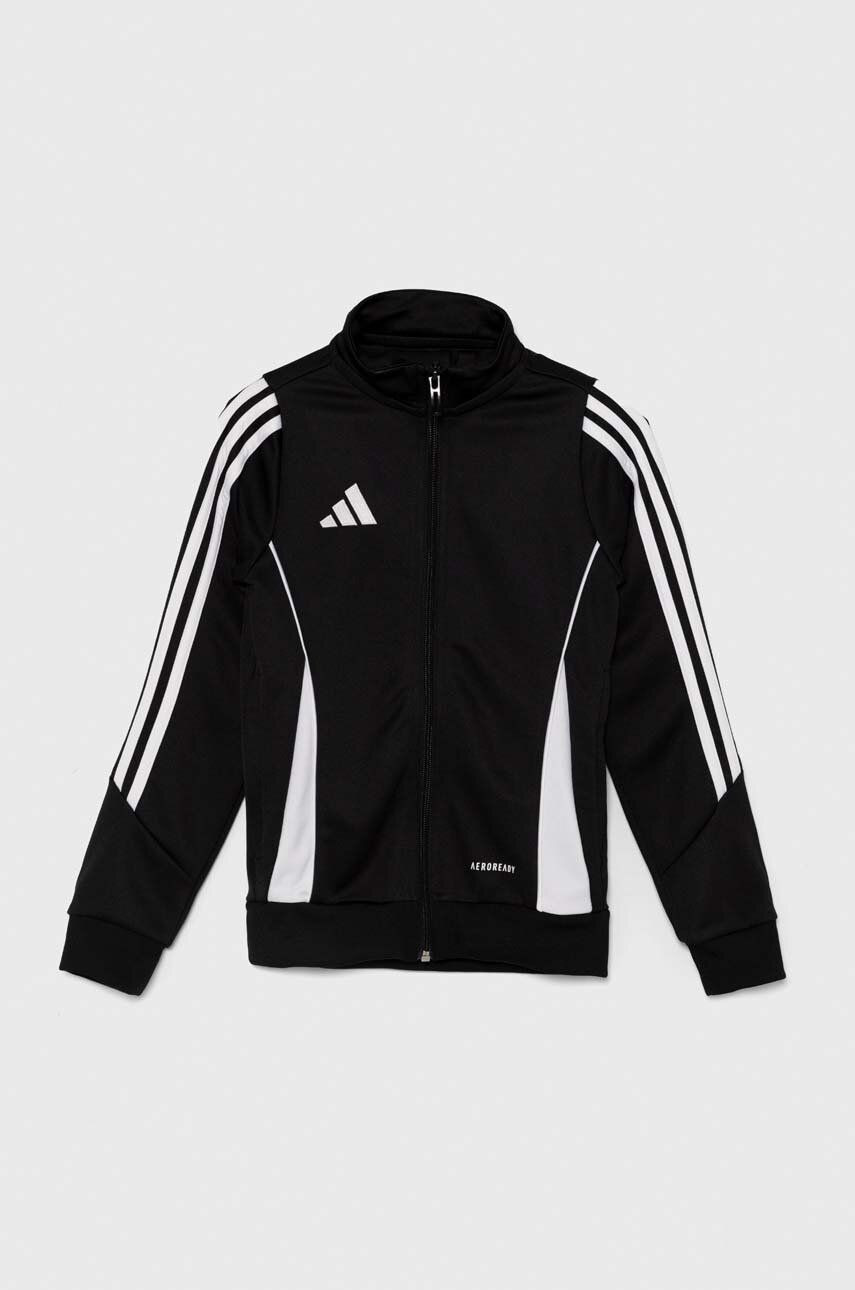 Detská mikina adidas Performance TIRO24 TRJKTY čierna farba, s nášivkou, IJ9958