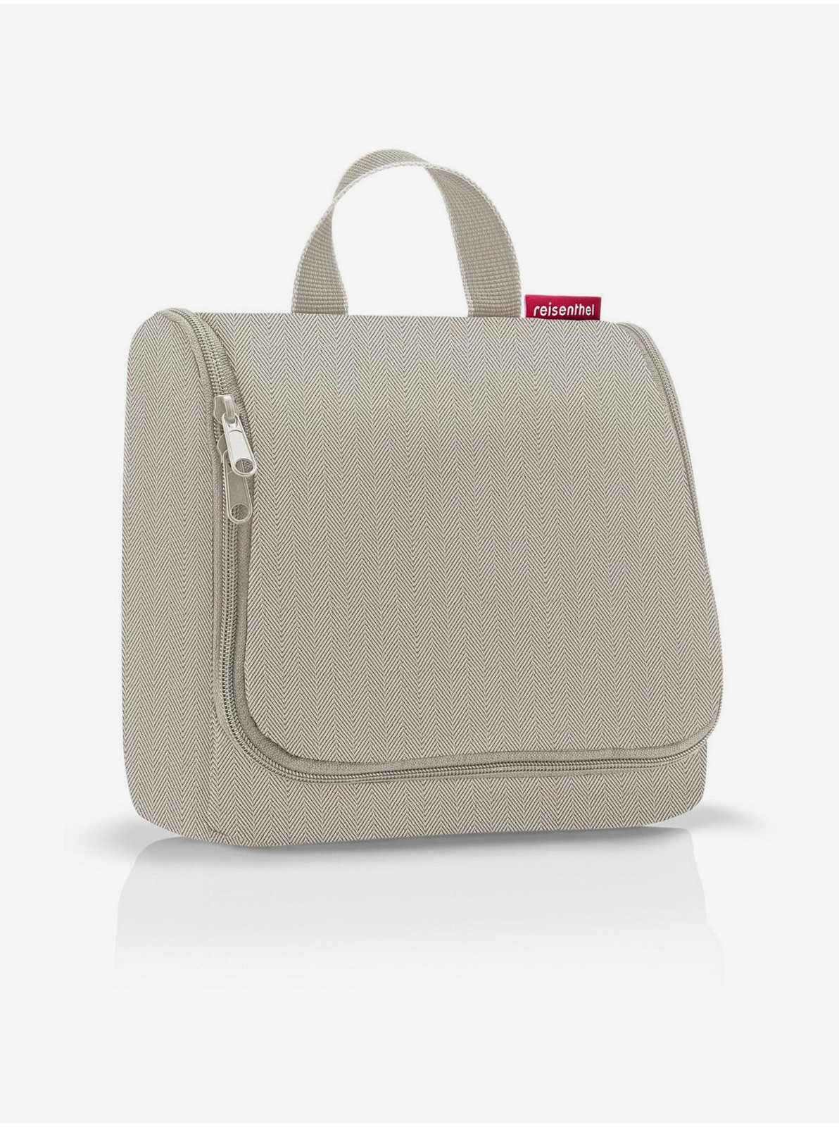 Béžová dámska kozmetická taška Reisenthel Toiletbag Herringbone Sand