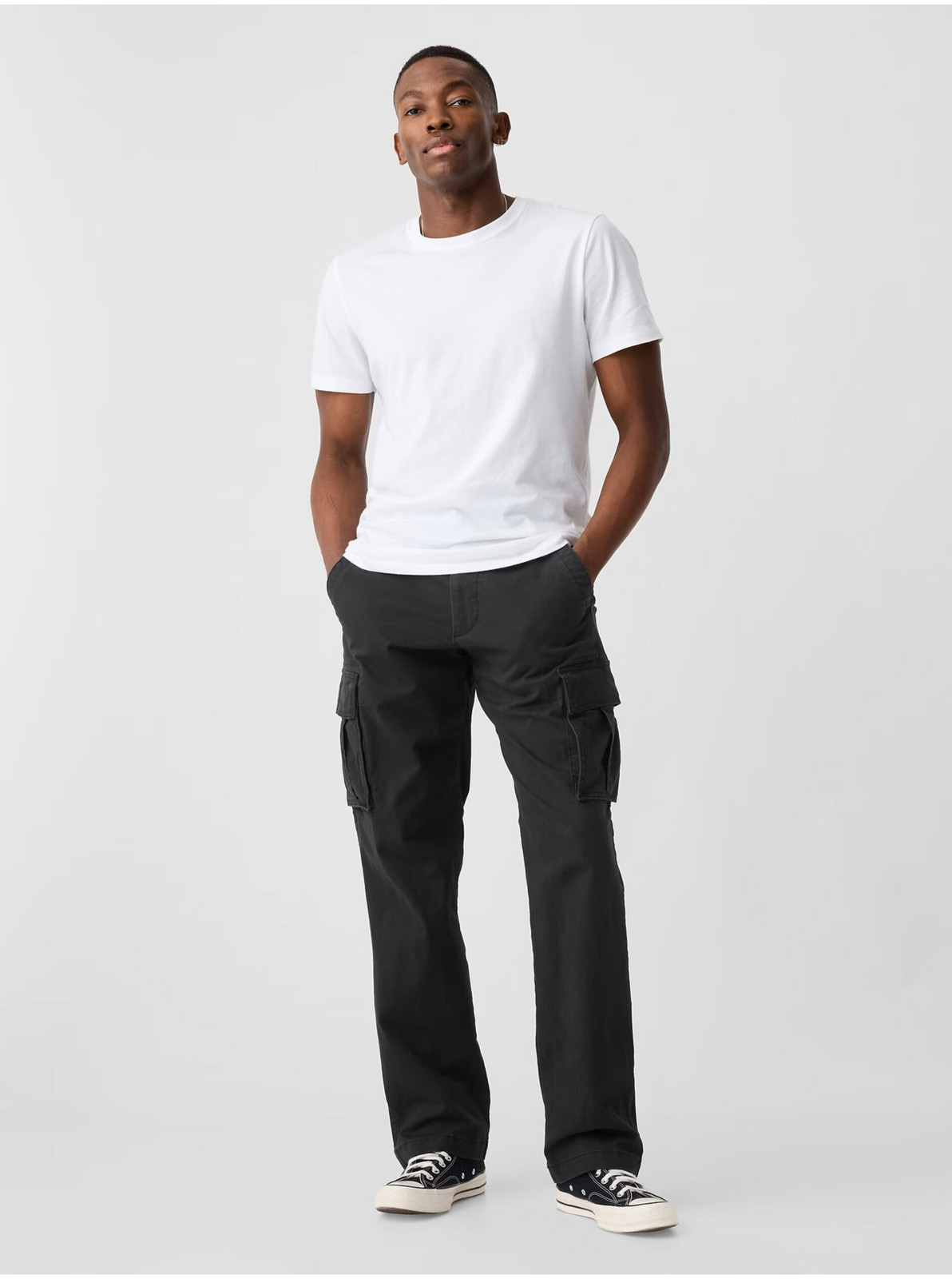 Čierne pánske cargo nohavice GAP GapFlex