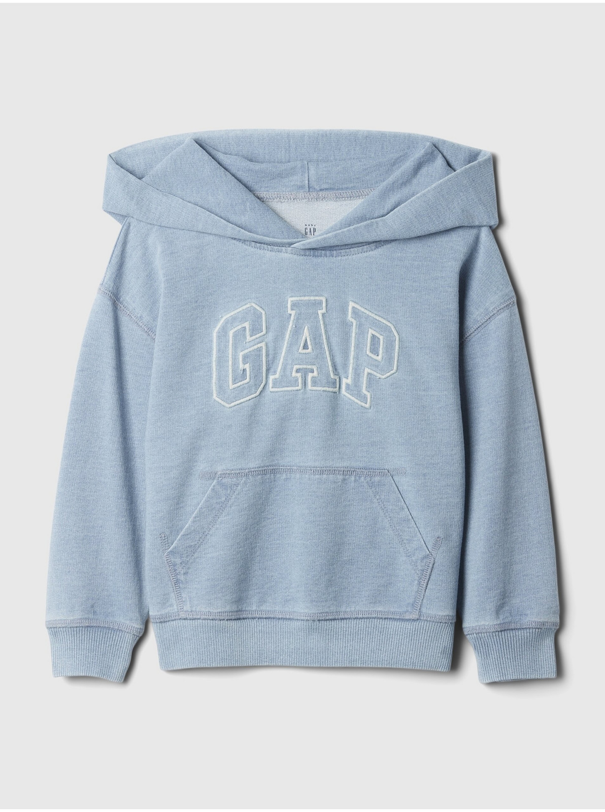 Modrá chlapčenská mikina s logom a kapucňou GAP