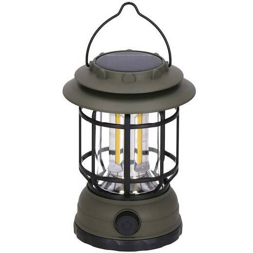 Springos Solárna turistická LED lampa - s funkciou powerbanky