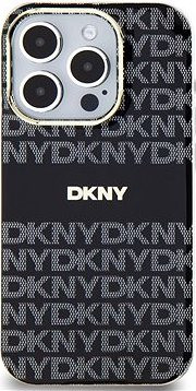 DKNY PC/TPU Repeat Pattern Tonal Stripe Magsafe Zadný Kryt na iPhone 15 Pro Black