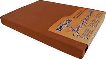Brotex Jersey prestieradlo hnedé, 90 × 200 cm jednolôžko
