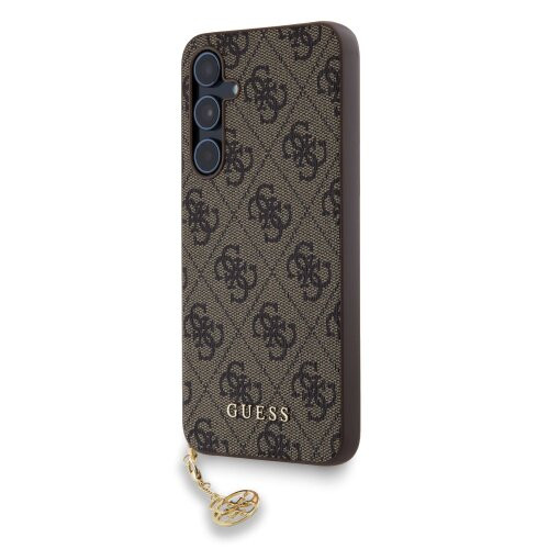 Guess 4G Charms Zadní Kryt pro Samsung Galaxy A55 Brown