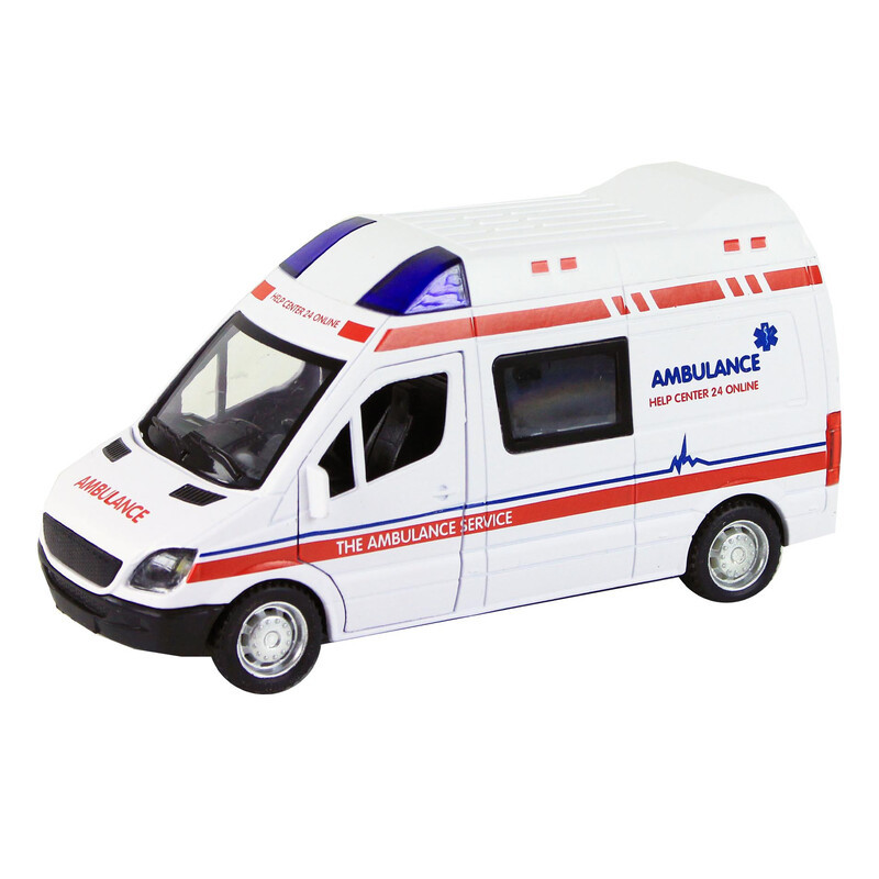 RAPPA - Kovová sanitka - auto so zvukom a svetlom