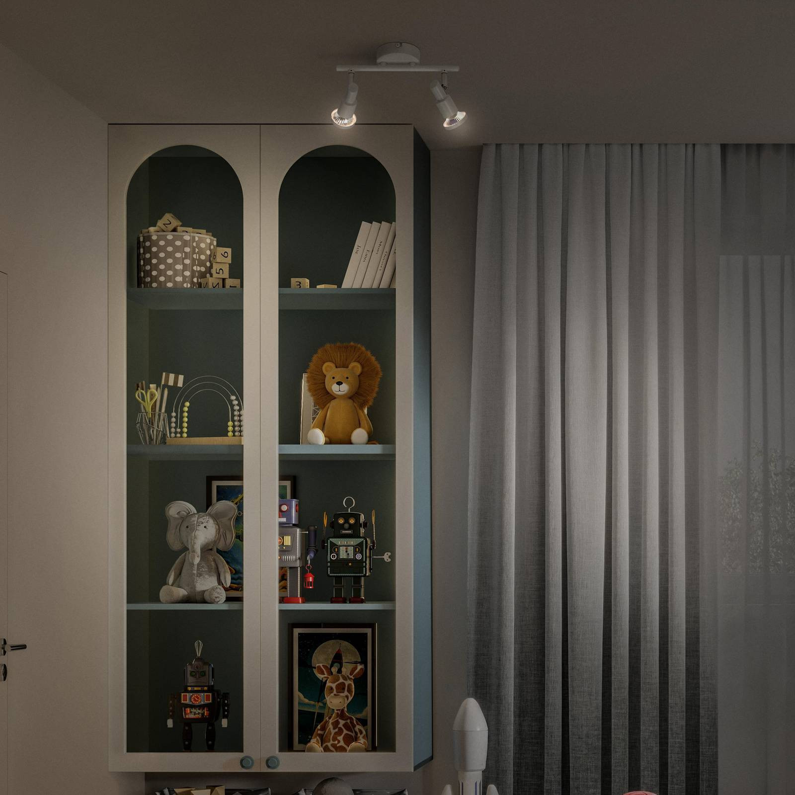 LEDVANCE LED stropné bodové svietidlo GU10, dvojsvetelné, biele
