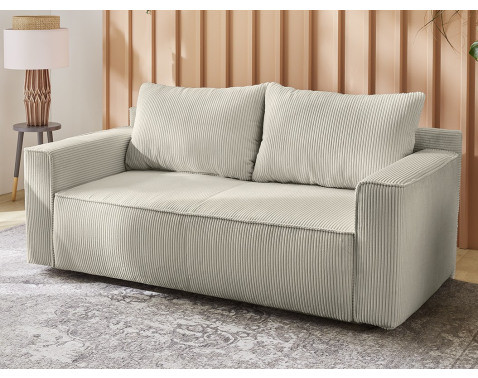 Rozkladacia pohovka Ron, šedo-béžová štruktúrovaná látka%