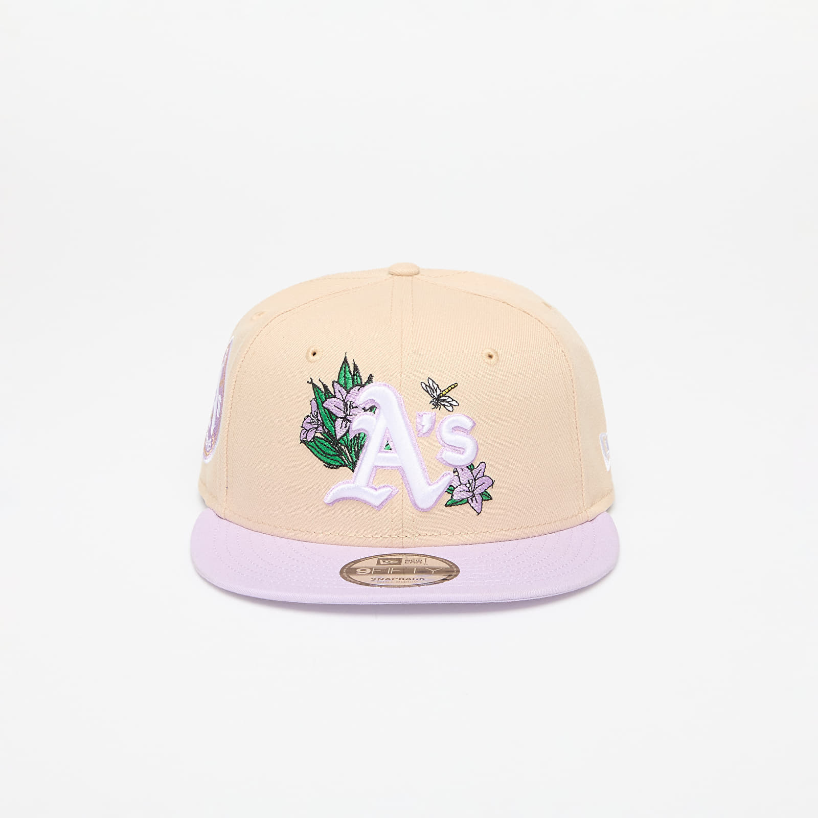 New Era Oakland Athletics MLB 9FIFTY Floral Snapback Cap Stone/ Pastel Lilac