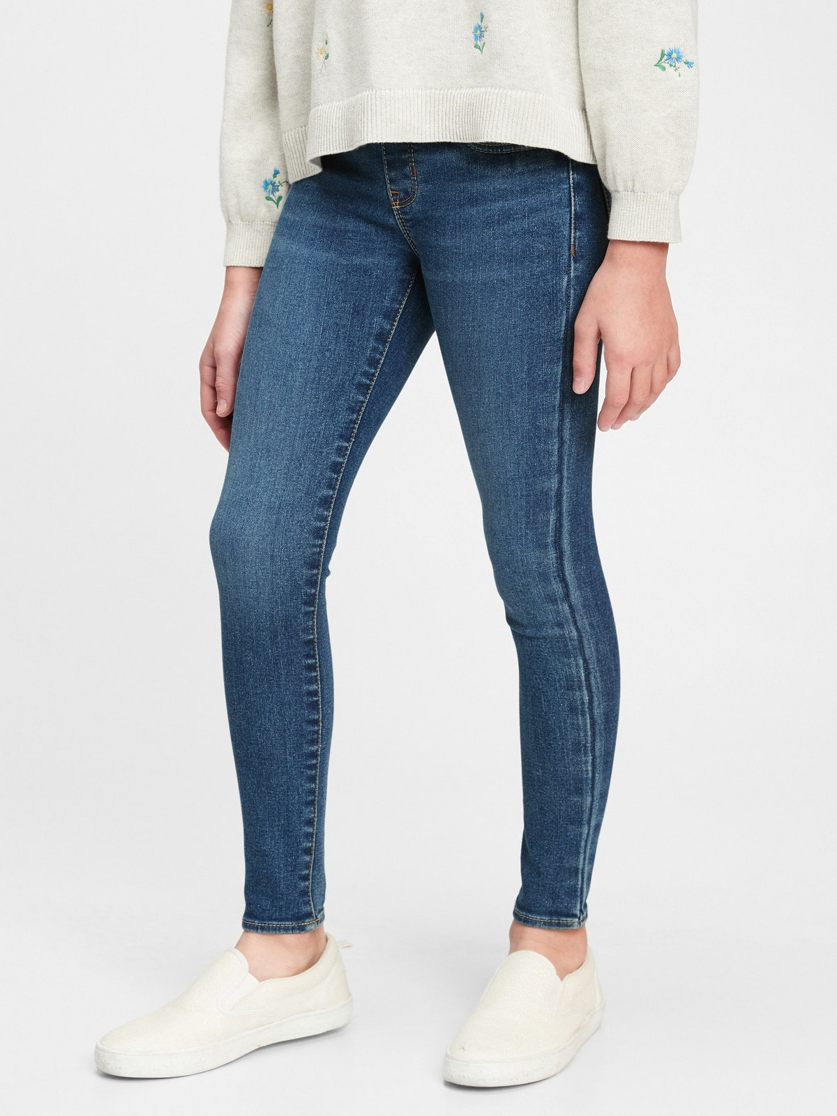 GAP Detské džínsy jeggings pull-on with stretch Modrá