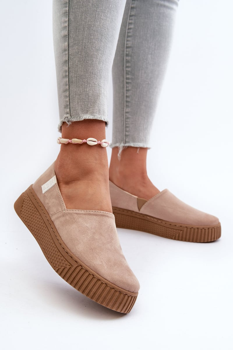 Women's sneakers on the Memory Foam System platform Beige