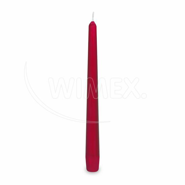 WIMEX s.r.o. Sviečka kónická bordová Ø23 x 245 mm [10 ks]