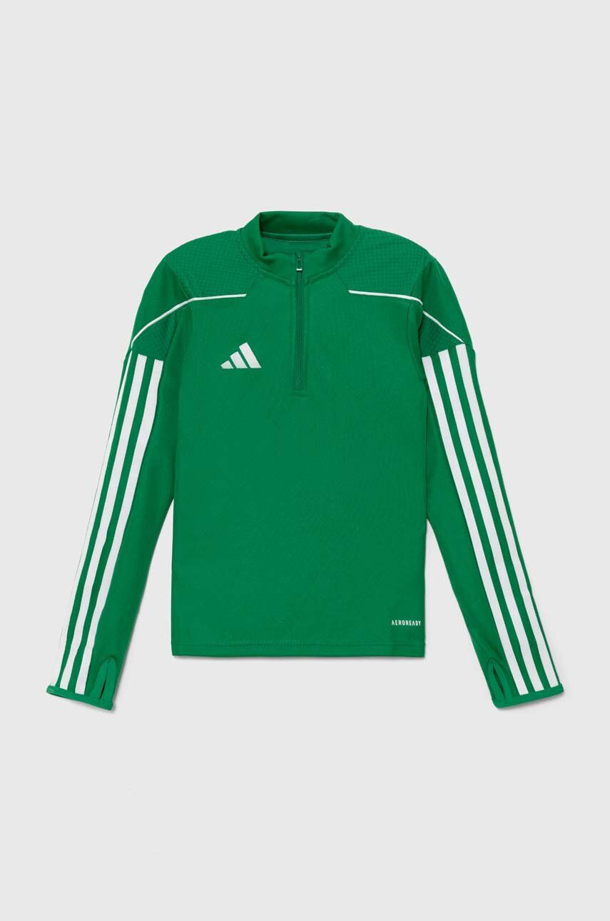 Detská mikina adidas Performance TIRO23L TR TOPY zelená farba, s nášivkou, IB8473
