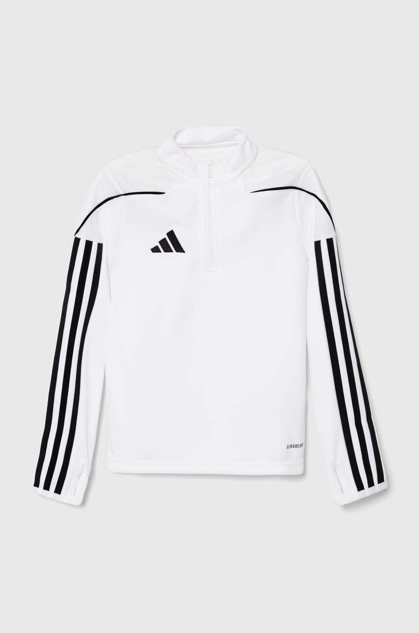 Detská mikina adidas Performance TIRO23L TR TOPY biela farba, jednofarebná, IB8477
