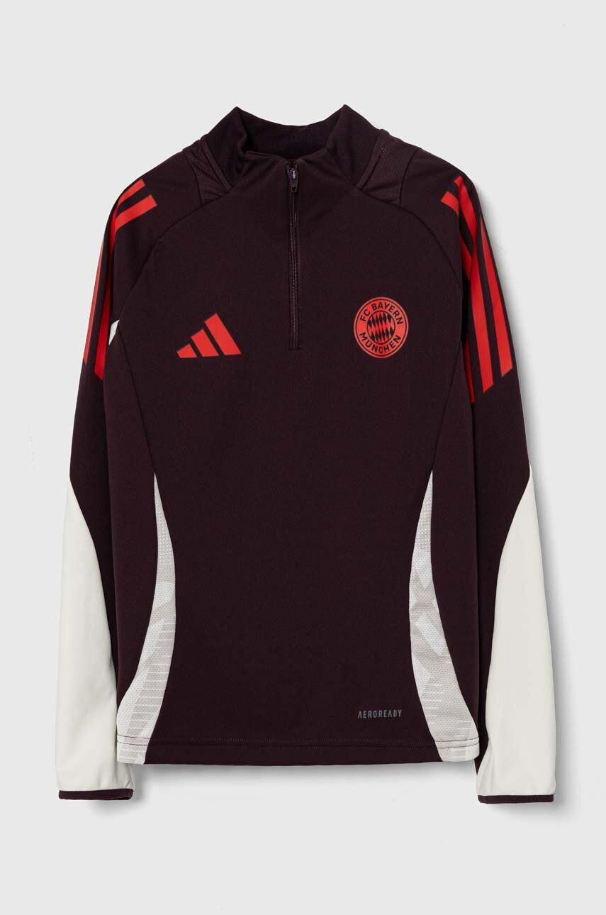 Detská mikina adidas Performance FCB TR TOPY bordová farba, s potlačou, IS9930