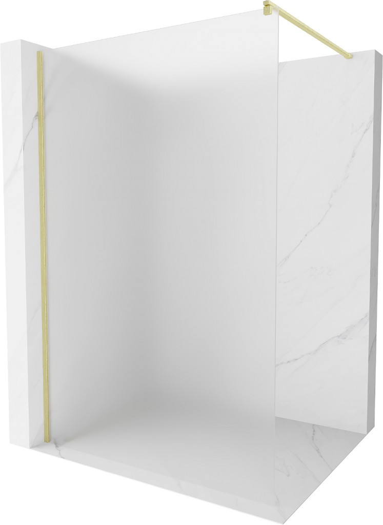 MEXEN/S - Kioto Sprchová zástena WALK-IN 70 x 200 cm, dekor 8 mm, zlatá kartáčovaná 800-070-101-55-30